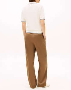 TOMMY HILFIGER TH SCRIPT LYOCELL ZIP SS POLO