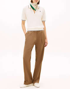 TOMMY HILFIGER TH SCRIPT LYOCELL ZIP SS POLO