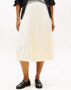 TOMMY HILFIGER FLUID PLEATED PULL ON MIDI SKIRT