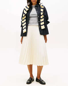 TOMMY HILFIGER FLUID PLEATED PULL ON MIDI SKIRT