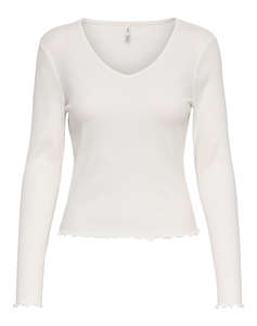 ONLY ONLINA LIFE L/S V-NECK TOP JRS