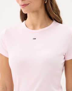 TOMMY JEANS TJW SLIM ESSENTIAL RIB SS EXT