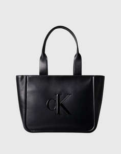 CALVIN KLEIN RAISED CK MEDIUM TOTE