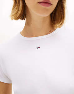 TOMMY JEANS TJW SLIM ESSENTIAL RIB SS EXT