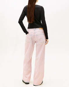 TOMMY JEANS TJW SLIM RIB SNAP BUTTON LS