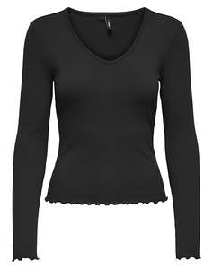 ONLY ONLINA LIFE L/S V-NECK TOP JRS