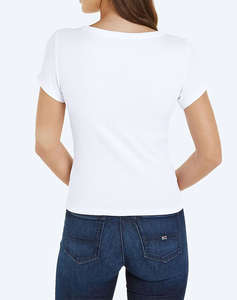 TOMMY JEANS TJW SLIM ESSENTIAL RIB V SS