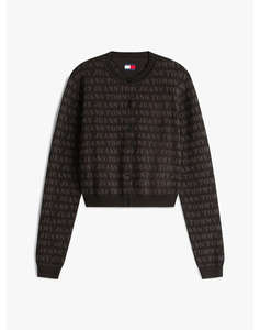 TOMMY JEANS TJW AOP CROP CREW CARDIGAN