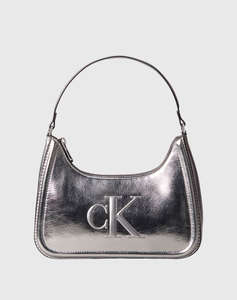 CALVIN KLEIN JEANS BOLD CK METALLIC SHOULDER BAG