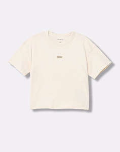 CALVIN KLEIN JEANS FOLDED LOGO LABEL S/S T-SHIRT