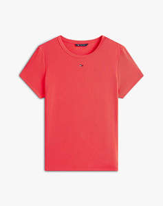 TOMMY JEANS TJW SLIM ESSENTIAL RIB SS EXT