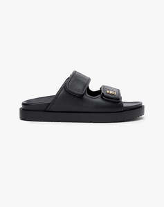 TOMMY HILFIGER DOUBLE STRAP LEATHER SANDAL