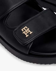 TOMMY HILFIGER DOUBLE STRAP LEATHER SANDAL
