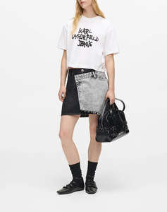 KARL LAGERFELD JEANS KLJ REG CROPPED GRAFFITI TEE