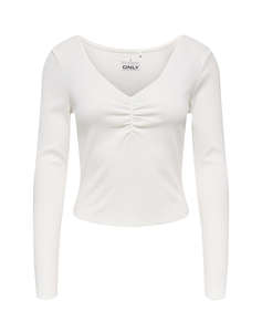 ONLY ONLBETTY L/S SCALLOP V-NECK CC JRS