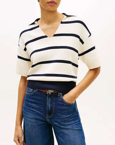 TOMMY HILFIGER MINI STP CO OPEN POLO SS SWT