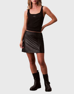 CALVIN KLEIN MONOGRAM SCOOP NK RIB TANK TOP