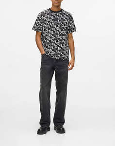 KARL LAGERFELD JEANS KLJ REG SS MONOGRAM AOP TEE