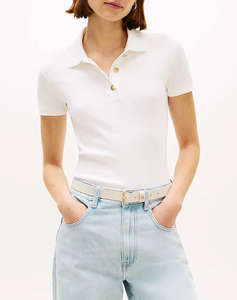 TOMMY HILFIGER GOLD BUTTON SLIM SS POLO