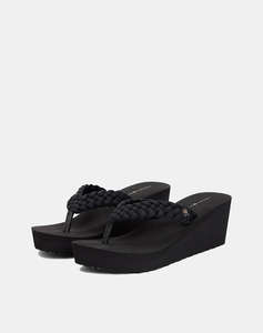 TOMMY HILFIGER TH WEDGE BRAIDED SUMMER SANDAL