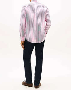 TOMMY HILFIGER FLEX POPLIN BOLD STRIPE RF SHIRT