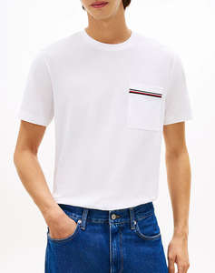 TOMMY HILFIGER GLOBAL STRIPE PIQUE POCKET TEE