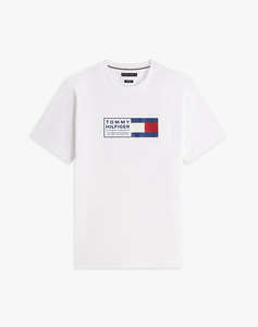 TOMMY HILFIGER BRAND LOVE TEXT BOX TEE