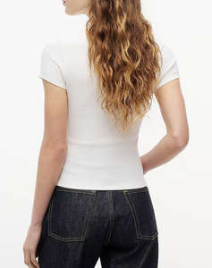 TOMMY JEANS TJW SLIM BADGE RIB TEE