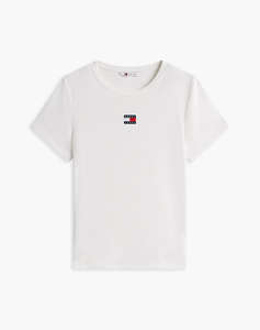 TOMMY JEANS TJW SLIM BADGE RIB TEE