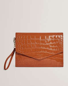 TED BAKER WESSLIE Croc Effect Icon Envelope Pouch