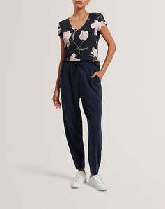 TED BAKER VAIILEY Printed V Neck Fitted Tee