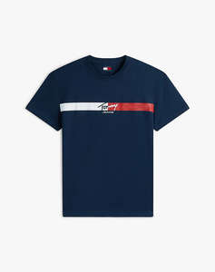 TOMMY JEANS TJM REG SIGNATURE STRIPE T EXT
