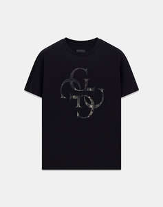 GUESS SS BSC SHIMMER QUATTRO G TEE MENS BLOUSE