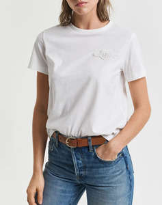 GANT БЛУЗА KMREG TONAL SHIELD SS T-SHIRT