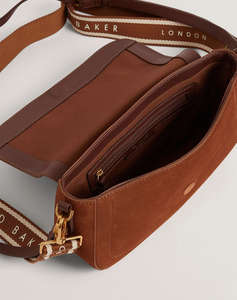 TED BAKER SHAYNE Webbing Suede Crossbody Bag