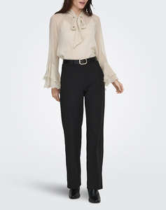 ONLY ONLPENINNA LS FRILL TIE TOP WVN