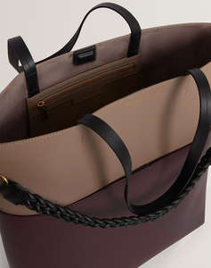 TED BAKER WYNSLOW Woven Handle Colourblock Large Bag