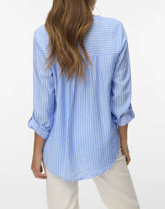 VERO MODA VMKAJA LS V-NECK FOLD-UP TOP WVN