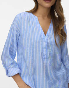 VERO MODA VMKAJA LS V-NECK FOLD-UP TOP WVN