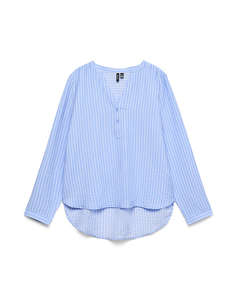 VERO MODA VMKAJA LS V-NECK FOLD-UP TOP WVN