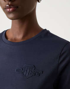 GANT БЛУЗА KMREG TONAL SHIELD SS T-SHIRT