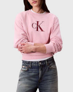 CALVIN KLEIN JEANS LS MONOLOGO FRENCH TERRY RLXD CN