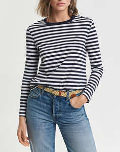 GANT БЛУЗА ΜΜ REG STRIPED SHIELD LS T-SHIRT
