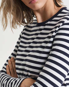 GANT БЛУЗА ΜΜ REG STRIPED SHIELD LS T-SHIRT