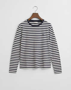 GANT БЛУЗА ΜΜ REG STRIPED SHIELD LS T-SHIRT