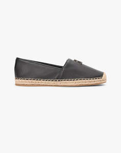 TOMMY HILFIGER TH LOGO LEATHER ESPADRILLE