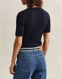 GANT ПУЛОВЕР KMSTRETCH COTTON CABLE SS C-NECK
