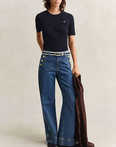 GANT ПУЛОВЕР KMSTRETCH COTTON CABLE SS C-NECK