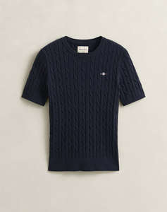 GANT ПУЛОВЕР KMSTRETCH COTTON CABLE SS C-NECK