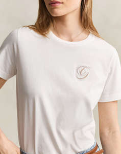 GANT БЛУЗА KMREG SCRIPT SS T-SHIRT